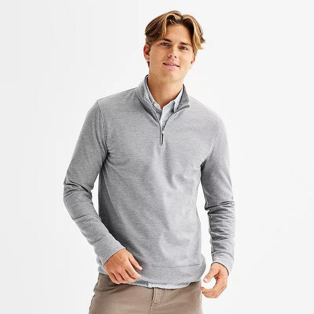 Mens Sonoma Goods For Life Everyday 1/4-Zip Pique Long Sleeve Pullover Product Image