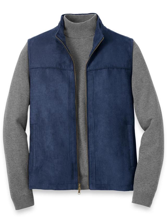 Microsuede Vest - Navy Product Image