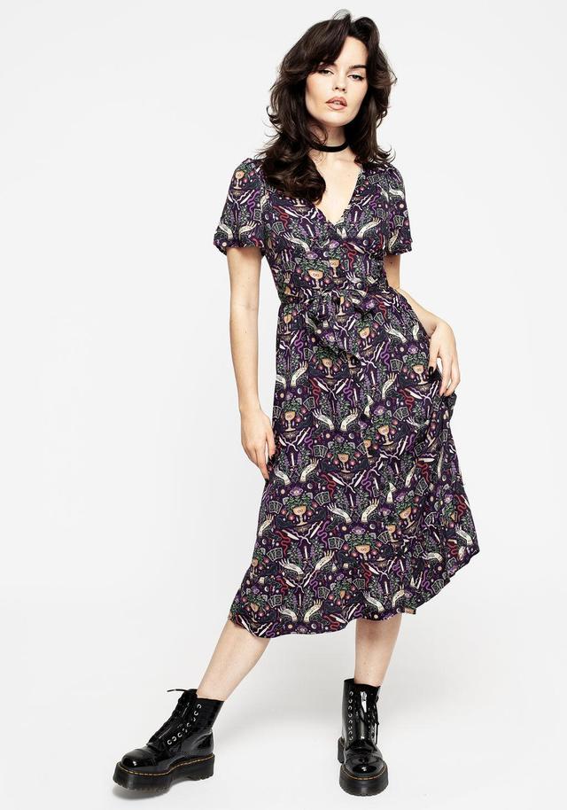 Modern Mystic Button Up Midi Dress Product Image