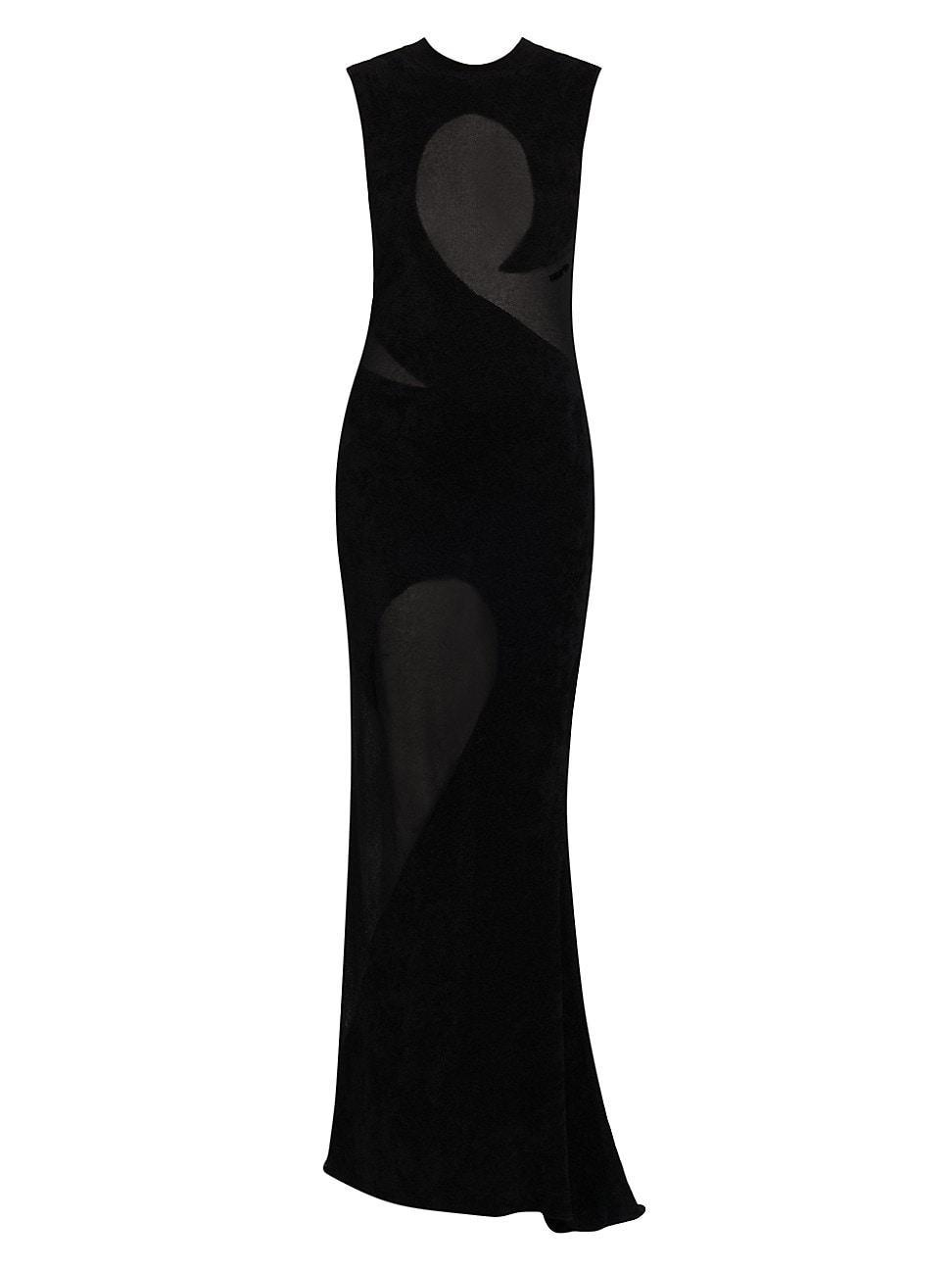 Womens Sheer Fitted Maxi Dress Product Image