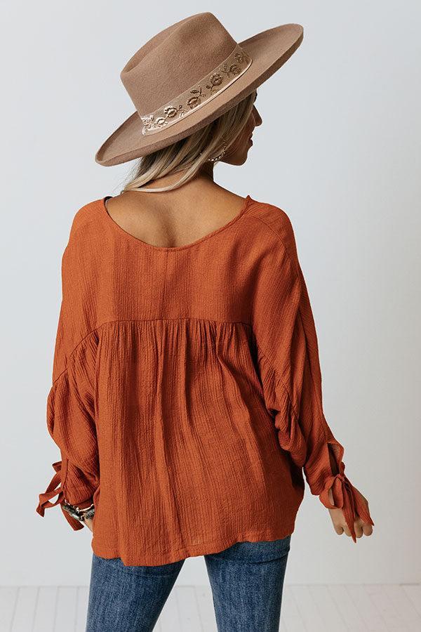 Made For Each Other Shift Top In Rust Product Image