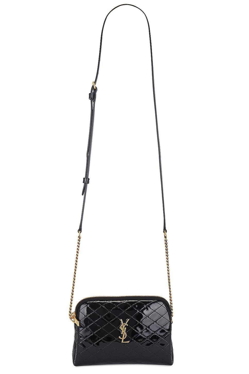 Saint Laurent Gaby Zipped Pouch With Chain Bag in Black Product Image