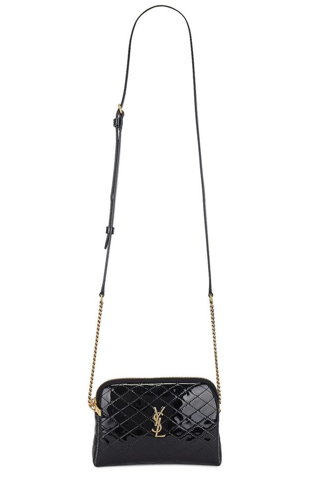 Saint Laurent Gaby Zipped Pouch With Chain Bag in Black Product Image