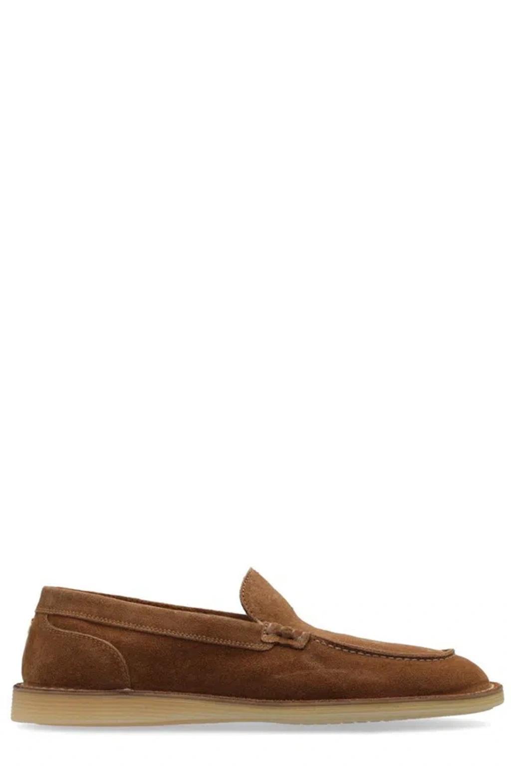 DOLCE & GABBANA Suede Loafers In Brown product image