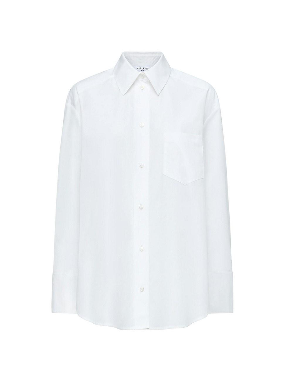 Womens Edie Pleated Back Oversize Shirt Product Image