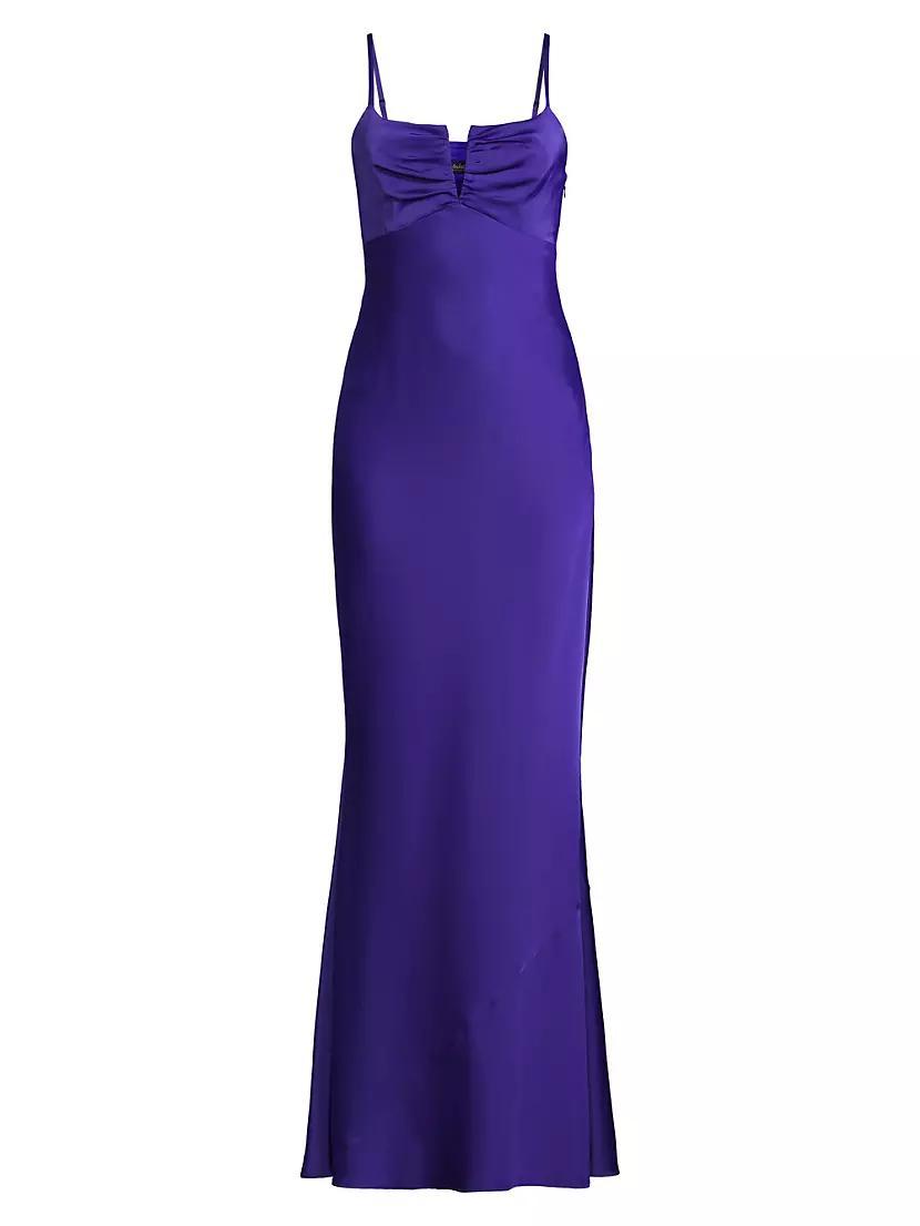 Satin Ruched Bodice Mermaid Gown Product Image