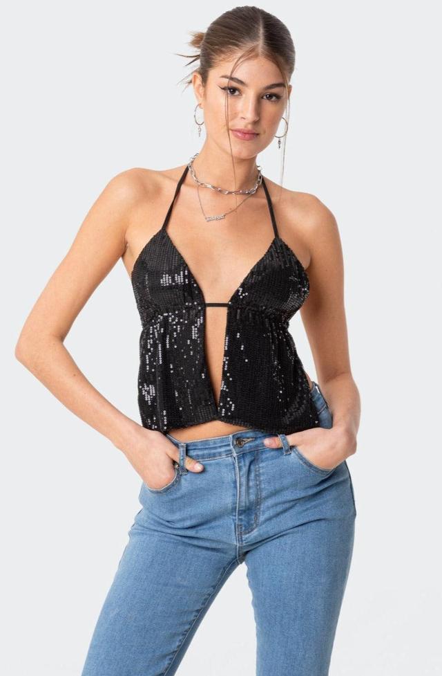 Estelle Open-Back Sequin Top Product Image