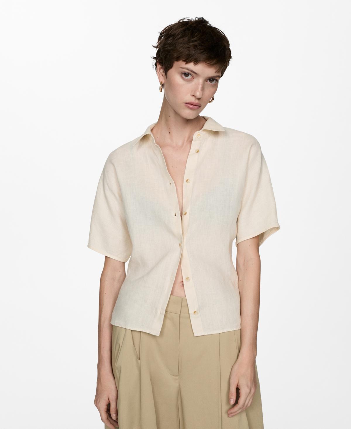 Mango Womens Linen 100% Shirt Product Image