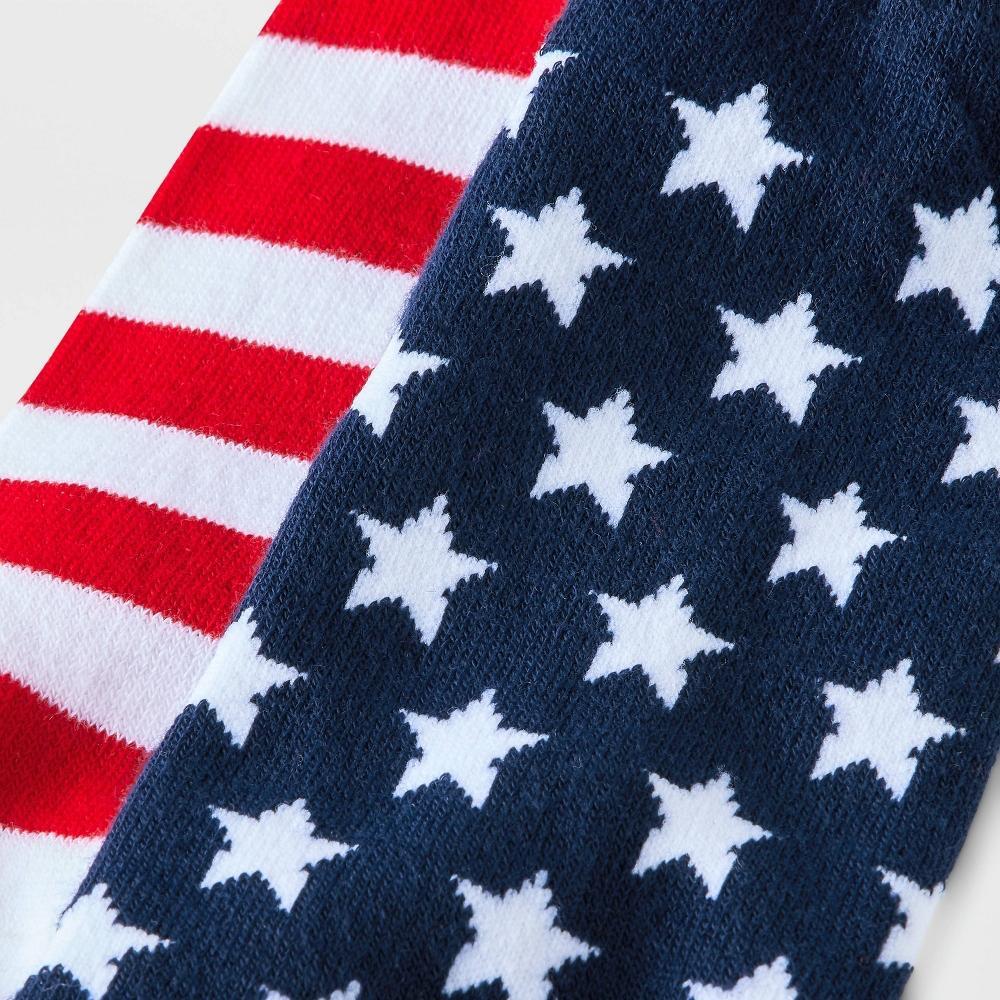 Womens American Flag Low Cut Socks - Red/White 4-10 Product Image