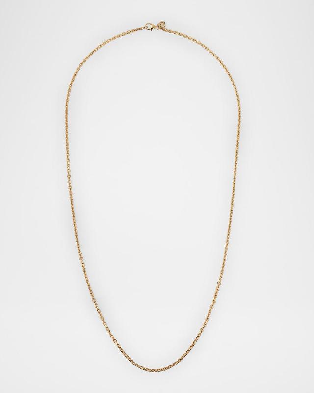 Mens 14K Yellow Gold Cable Chain Necklace, 22L Product Image