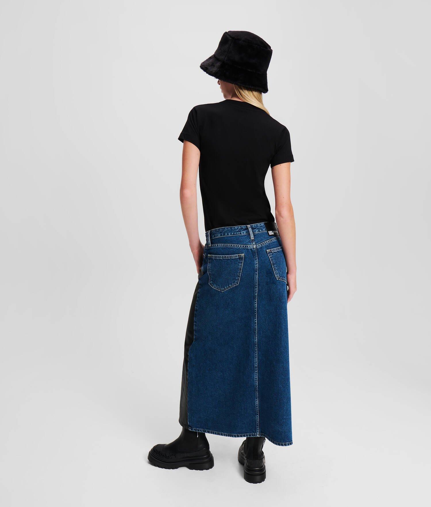 KLJ BLOCKED DENIM SKIRT Product Image