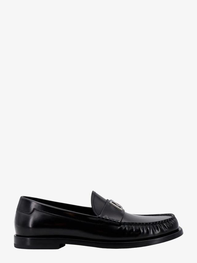 Plaqued Leather Loafers In Black Product Image