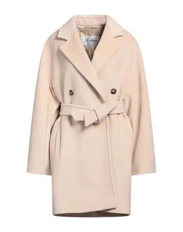 MAX MARA Woman Coat Beige Size 10 Virgin Wool, Cashmere Product Image