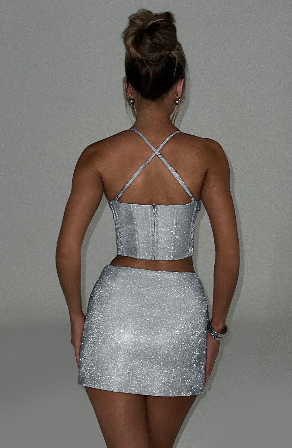 Amadae Corset - Silver Sparkle Product Image