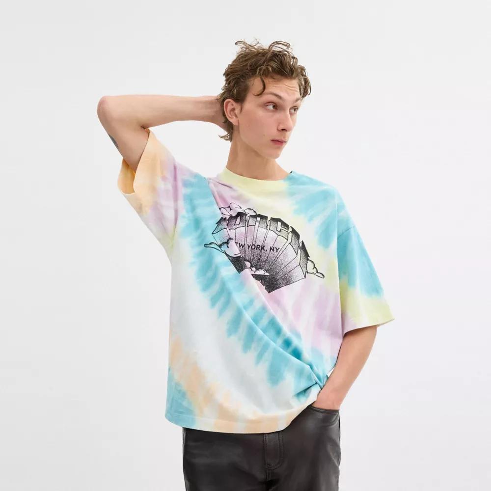 Tie Dye Crewneck T Shirt In Organic Cotton Product Image