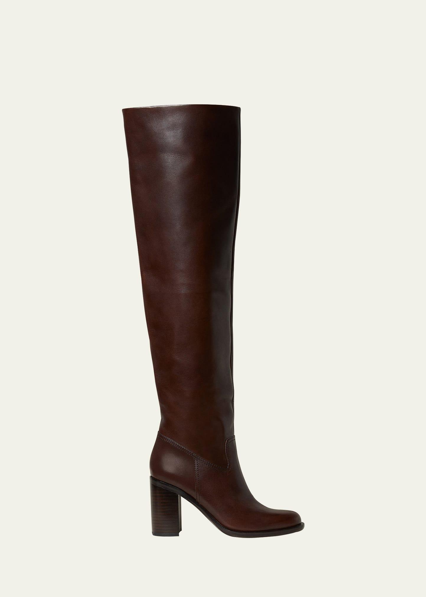 Womens Deidre 85MM Leather Over-The-Knee Boots Product Image