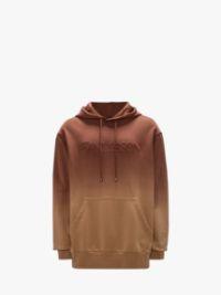 GRADIENT HOODIE WITH LOGO EMBROIDERED in brown | JW Anderson US  Product Image