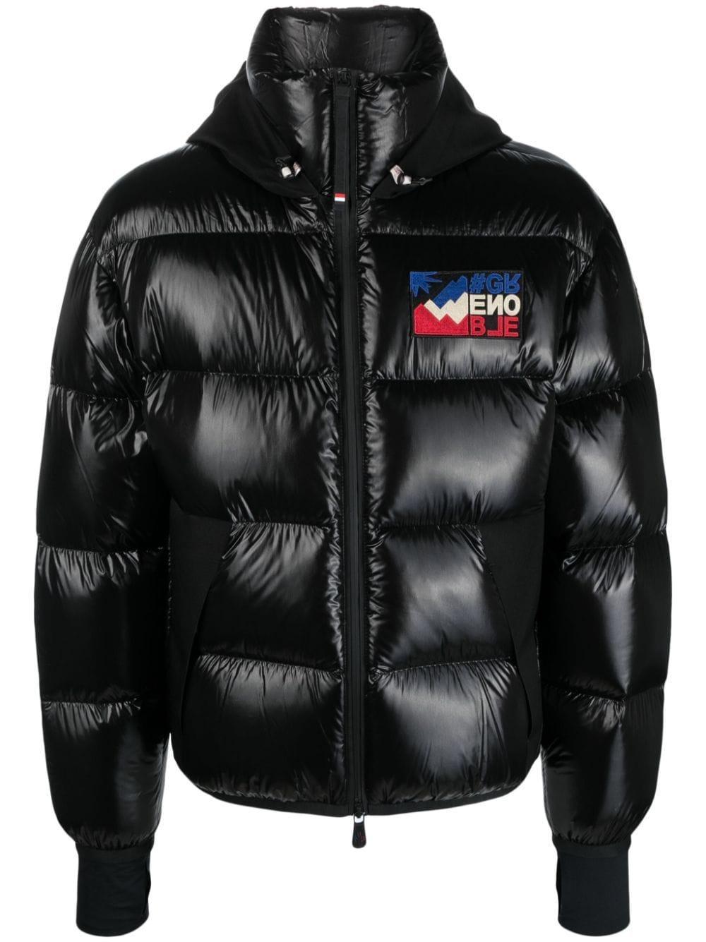 Grenoble Logo Patch Padded Down Jacket In Black Product Image