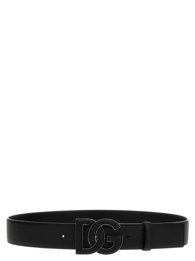 Logo Leather Belt In Black Product Image