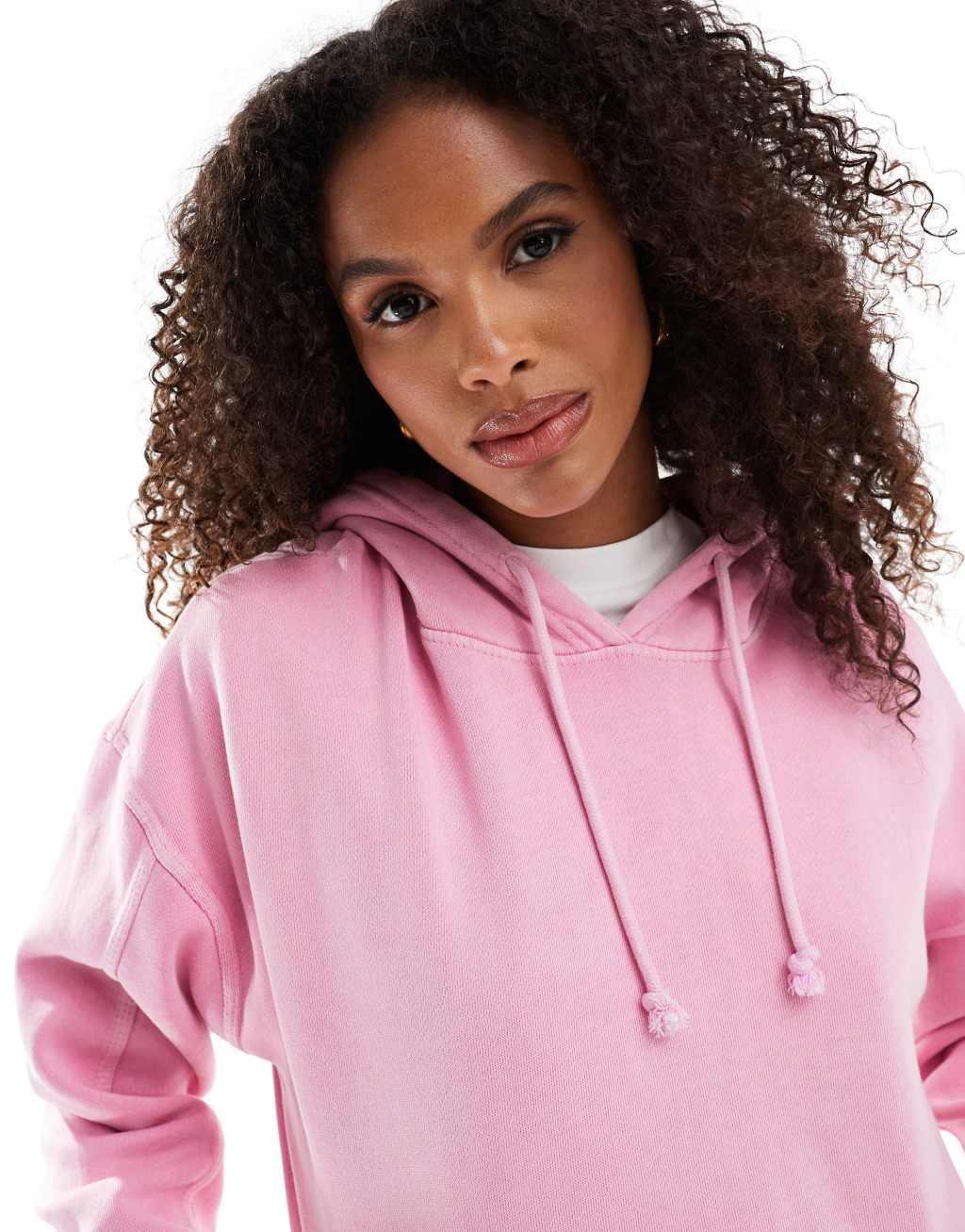 Pull&Bear oversized hoodie in pink Product Image