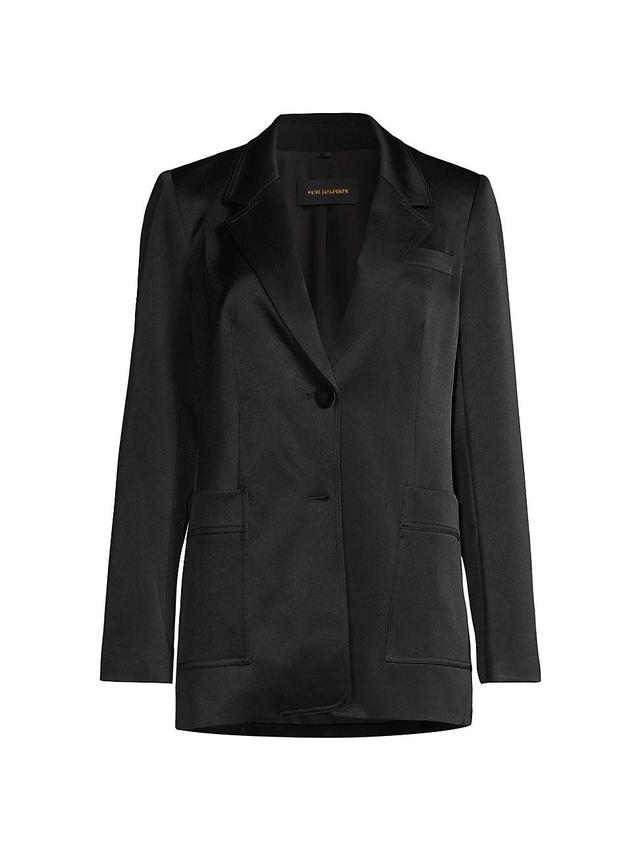 Womens Madelyn Satin-Back Crepe Two-Button Blazer Product Image