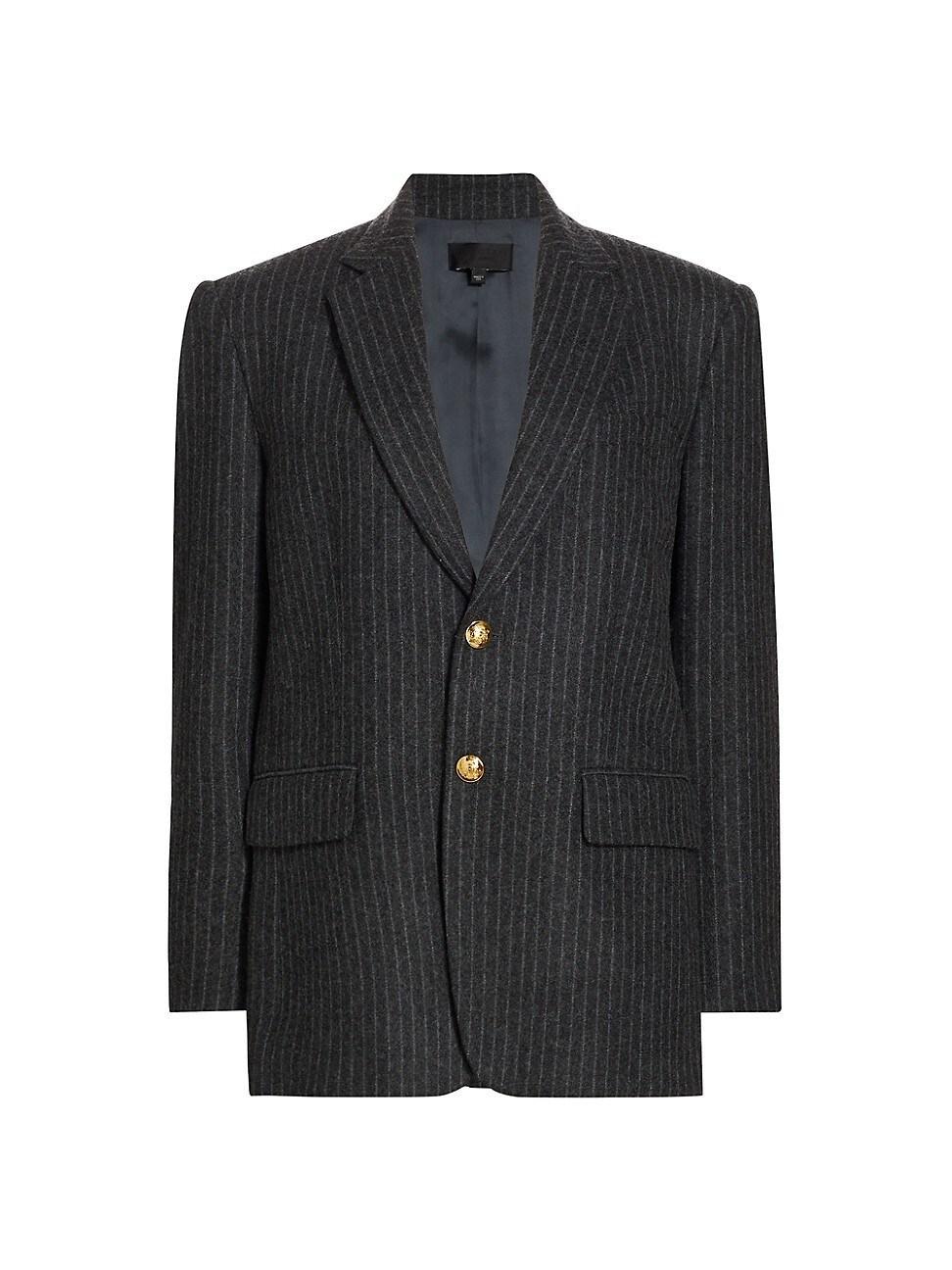 Womens Boyfriend Pinstripe Jacket Product Image