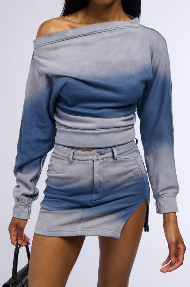 LEONA OMBRE OFF THE SHOULDER SWEATSHIRT Product Image