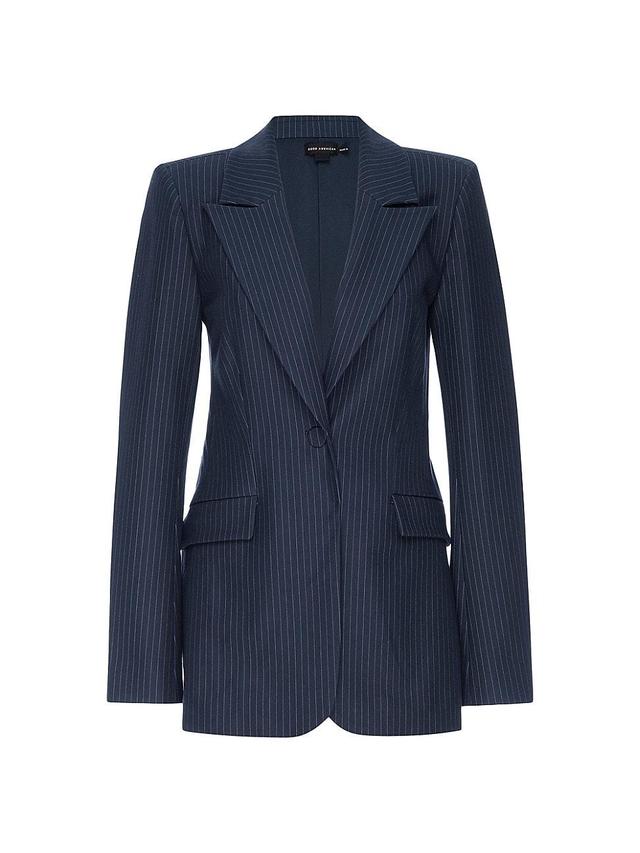 Womens Striped Ponte Sculpted Blazer Product Image