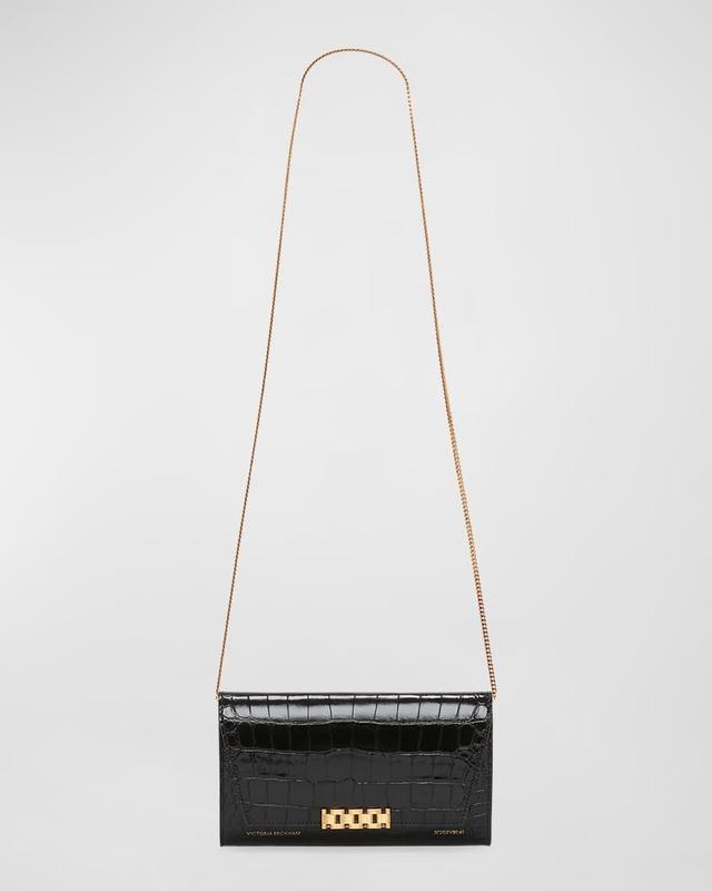 Croc-Embossed Wallet on Chain Product Image