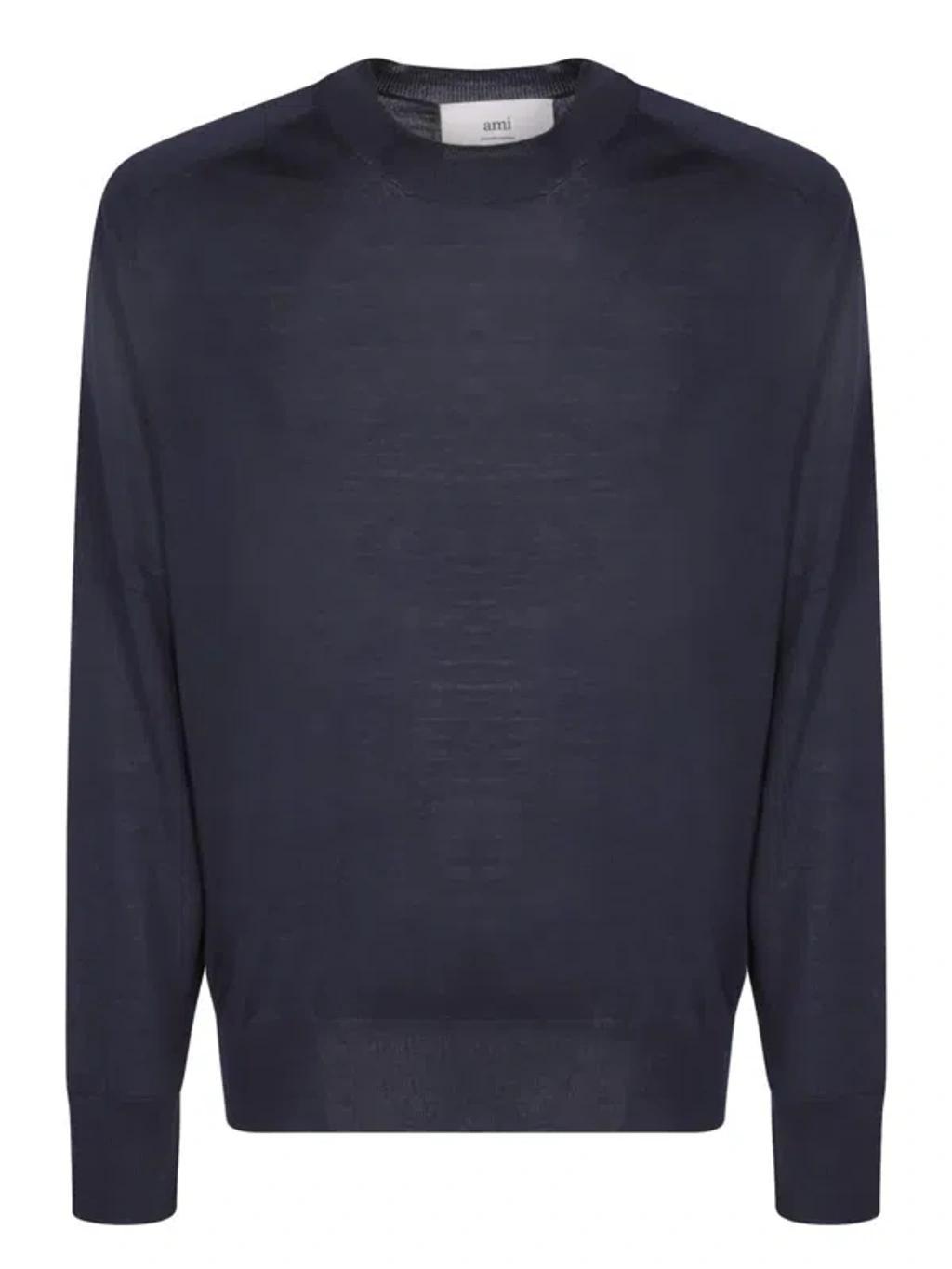 AMI ALEXANDRE MATTIUSSI Navy Ami De Cœur Sweater In Blue Product Image