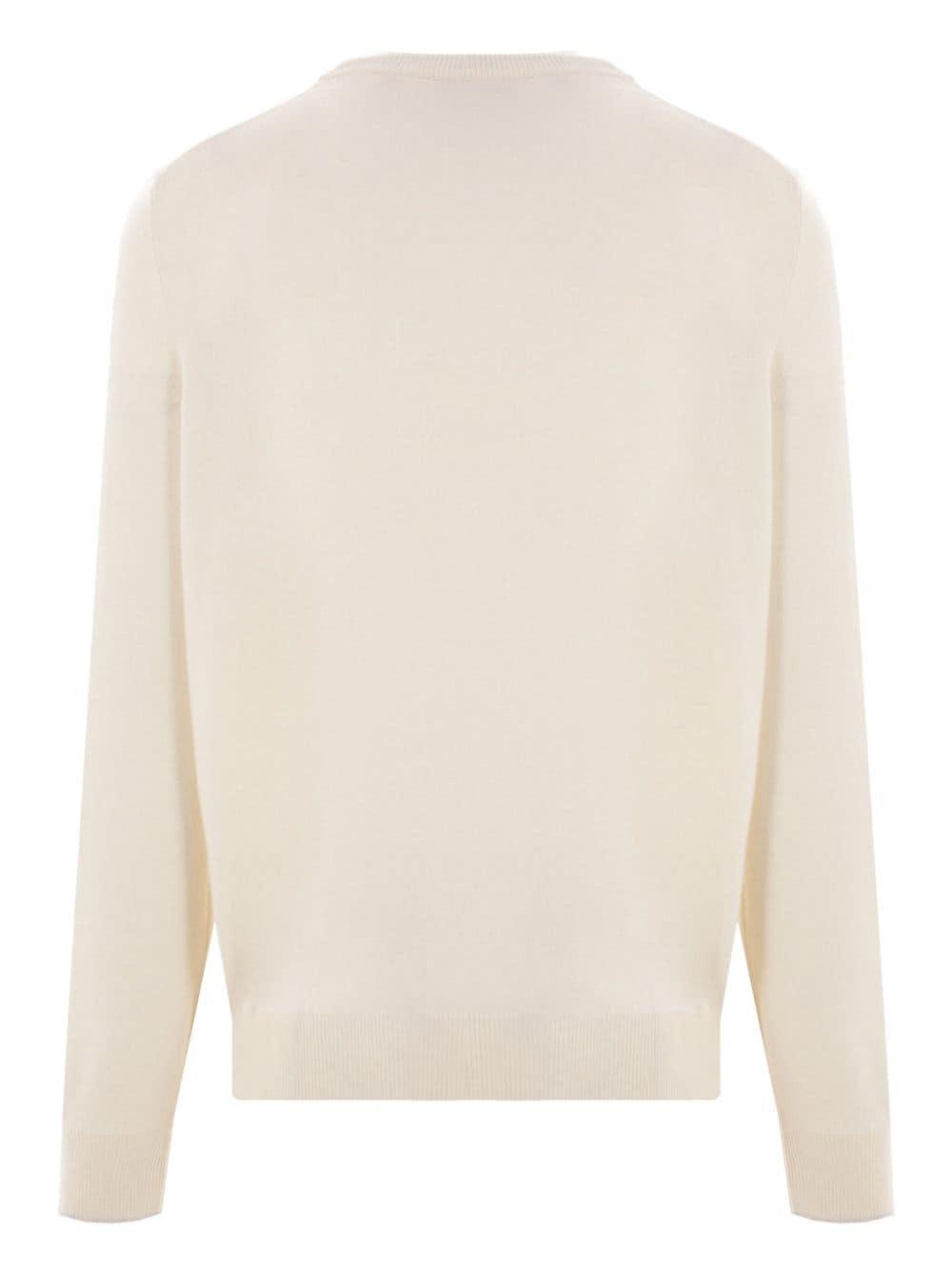 Crew-neck Cashmere Jumper In Neutrals Product Image