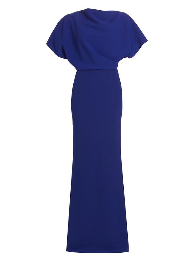 Womens Draped Crepe Gown Product Image