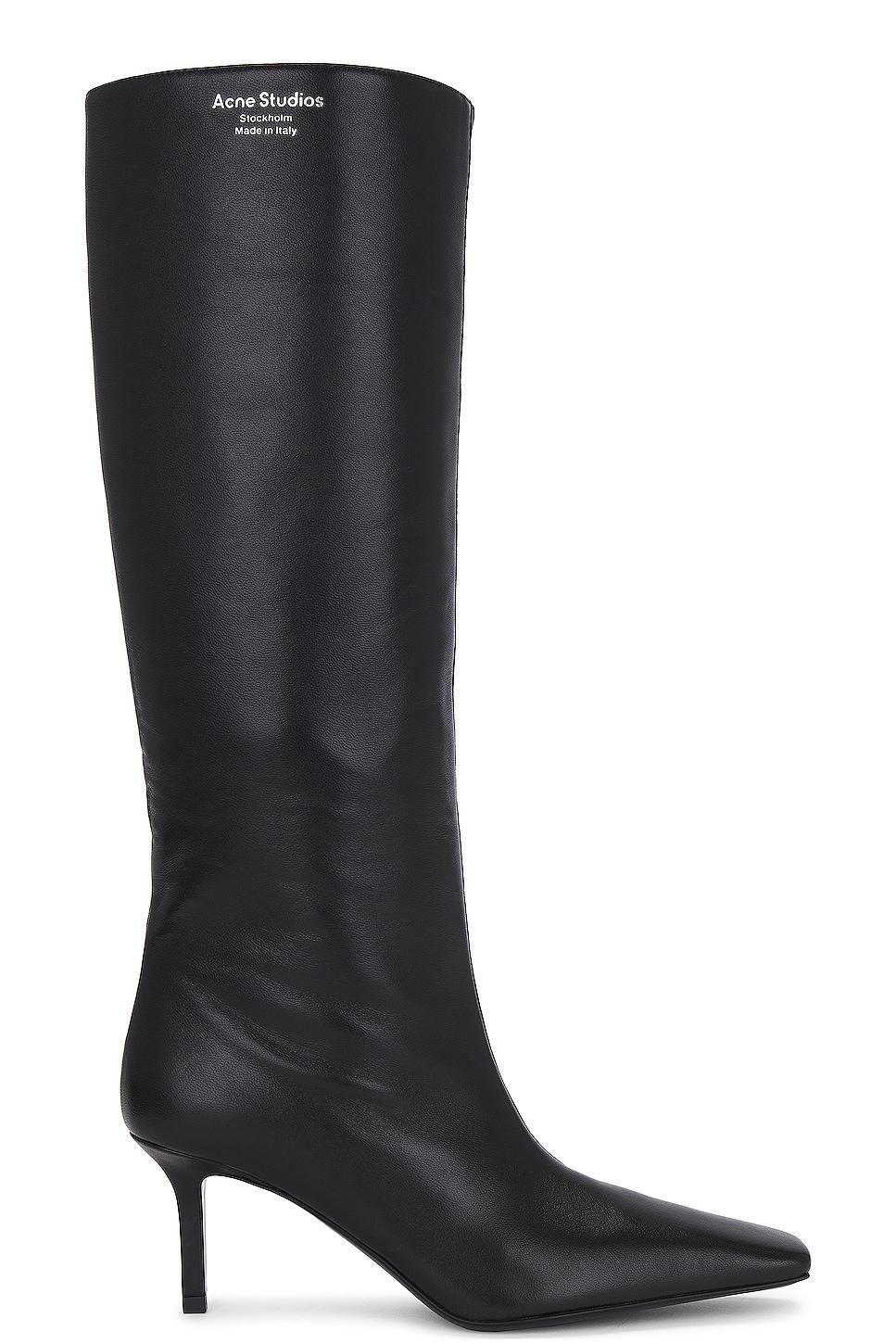 Acne Studios Knee High Boot in Black - Black. Size 41 (also in 36, 38). Product Image