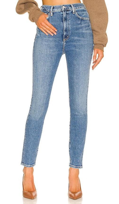 AGOLDE Pinch Waist Skinny in Amped - Blue. Size 23 (also in ). Product Image