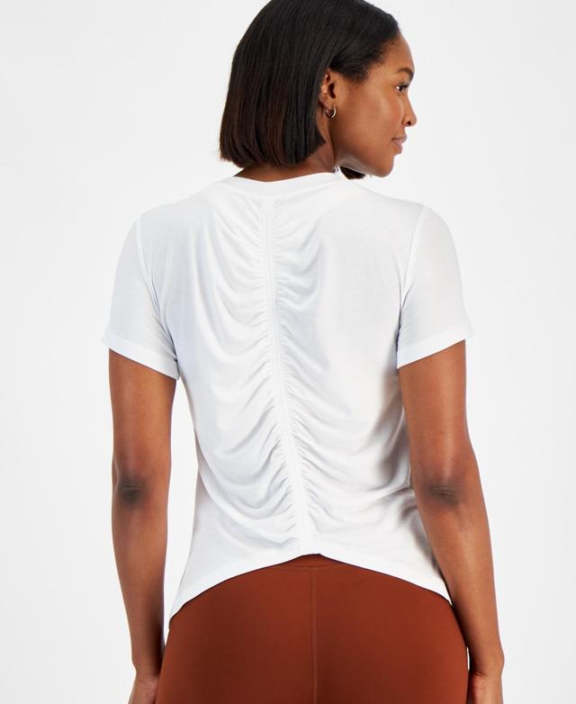 Women's Relaxed Scoop-Neck Back-Ruched Short-Sleeve T-Shirt, Created for Macy's Product Image