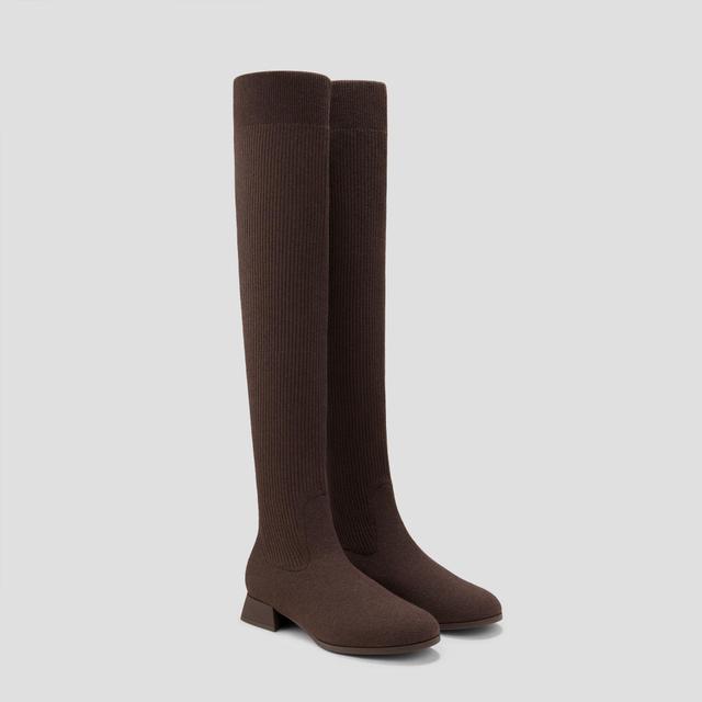 Round-Toe Water-Repellent Wool Over-the-Knee Boots (Madeline Pro) Product Image