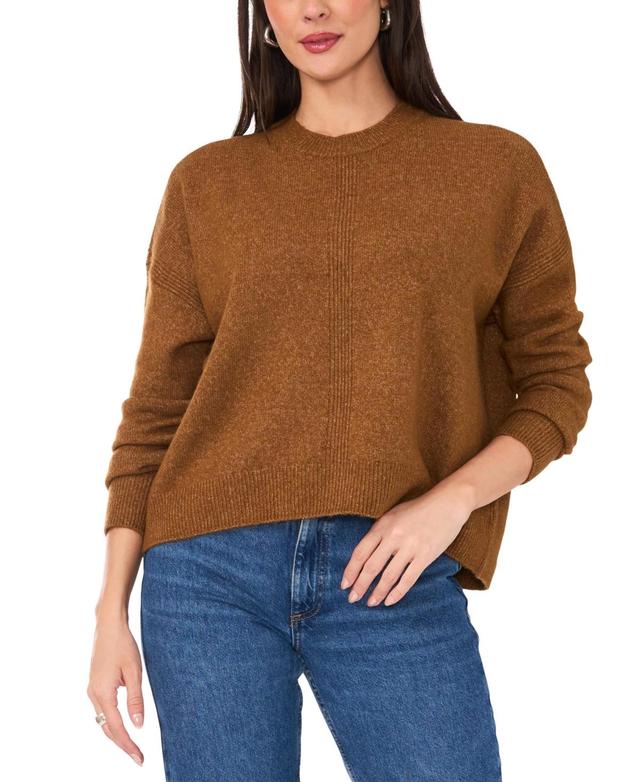 Vince Camuto Womens Ribbed Crewneck Long-Sleeve Sweater Product Image