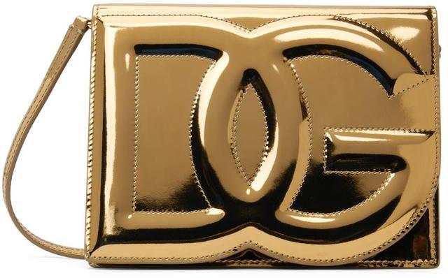 Gold 'dg' Logo Crossbody Bag In 89869 Oro Chiaro Product Image