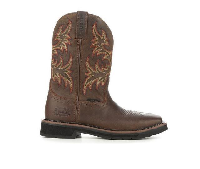 Men's Justin Boots SE4682 Stampede Steel Toe Cowboy Boots Product Image