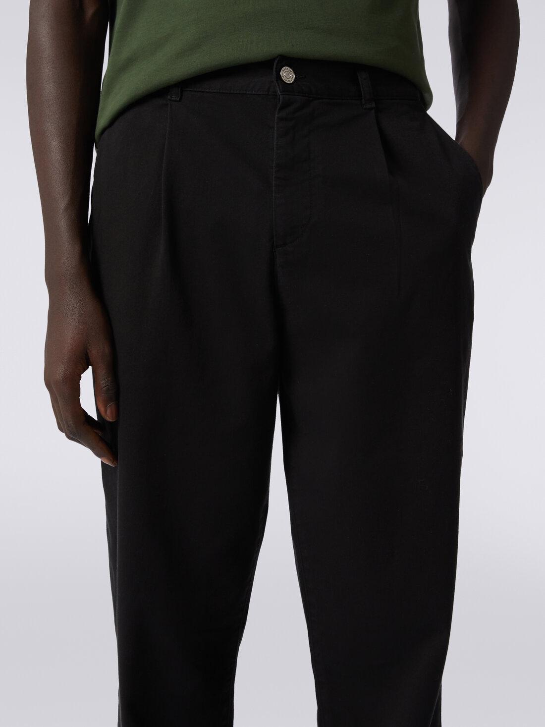 Cotton chino trousers White, Black & Beige | Missoni Product Image