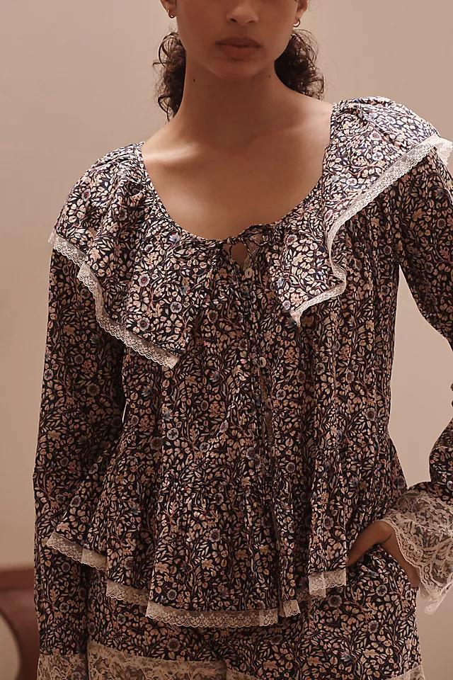 By Anthropologie Victoriana Ruffle-Collar Top Product Image