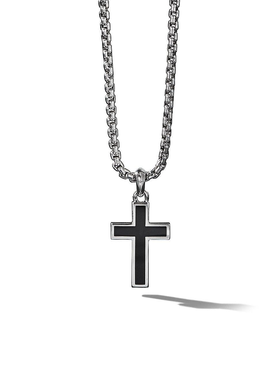 Mens Exotic Stone Cross with Black Onyx Product Image