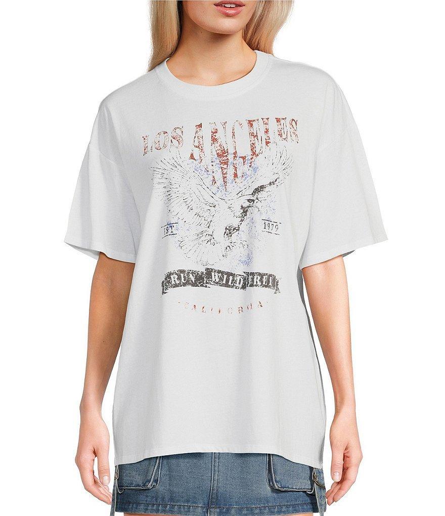 C&V Chelsea & Violet Oversized Lost Angeles Graphic T-Shirt Product Image