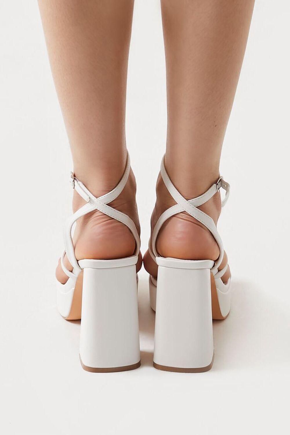 Faux Leather Strappy Platform Heels | Forever 21 Product Image