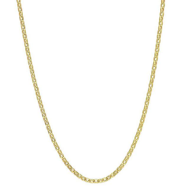 Stella Grace Mens 18k Gold Plated Silver Rolo Chain Necklace Multicolor Product Image