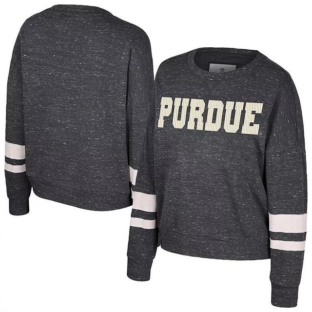 Womens Colosseum Purdue Boilermakers Lost City Speckle Pullover Sweatshirt Product Image