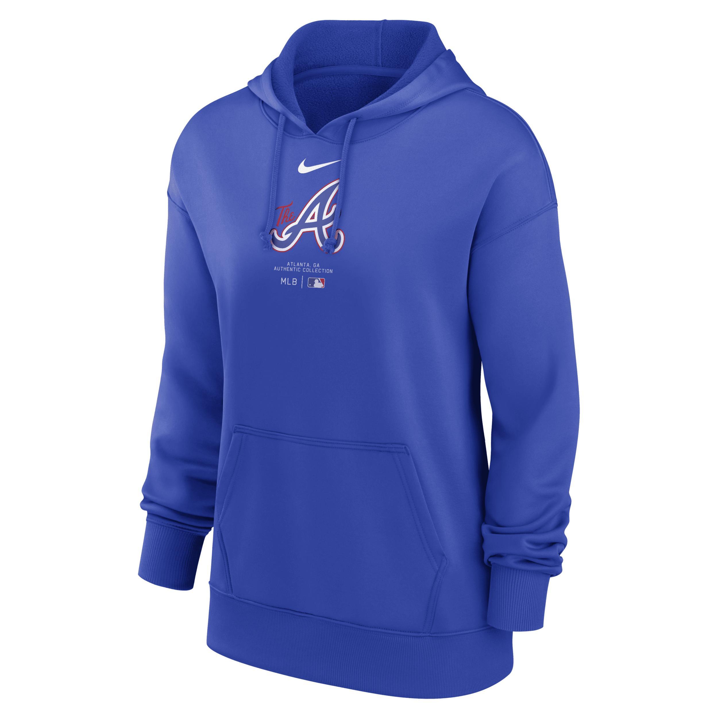 Atlanta Braves Authentic Collection City Connect Practice Nike Women's Dri-FIT MLB Pullover Hoodie Product Image