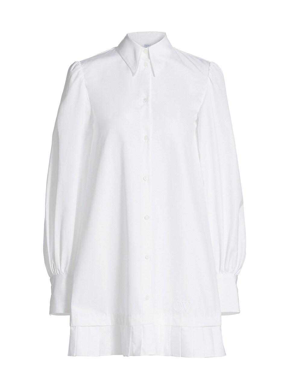 Womens Poplin Pleat Shirtdress Product Image