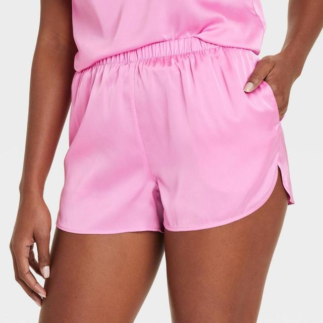 Womens Satin Pajama Shorts - Auden Product Image