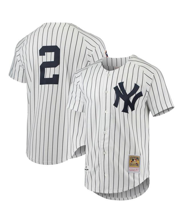 Mens Mitchell & Ness Derek Jeter White New York Yankees 1997 Cooperstown Collection Authentic Jersey Product Image